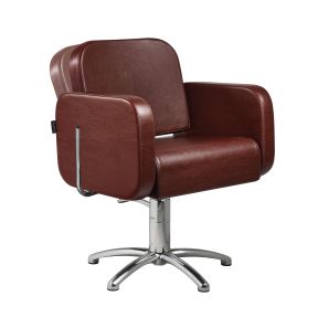 Salon Ambience Icon Recl.+Headrest Hydraulic Styling Chair Five Star Silver